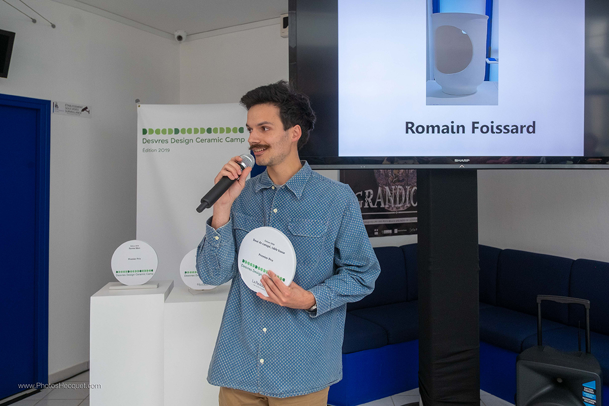 Romain Foissard, lauréat ex aequo concours La Redoute Intérieurs, DDCC 2019 © JC Hecquet / MDC Desvres.