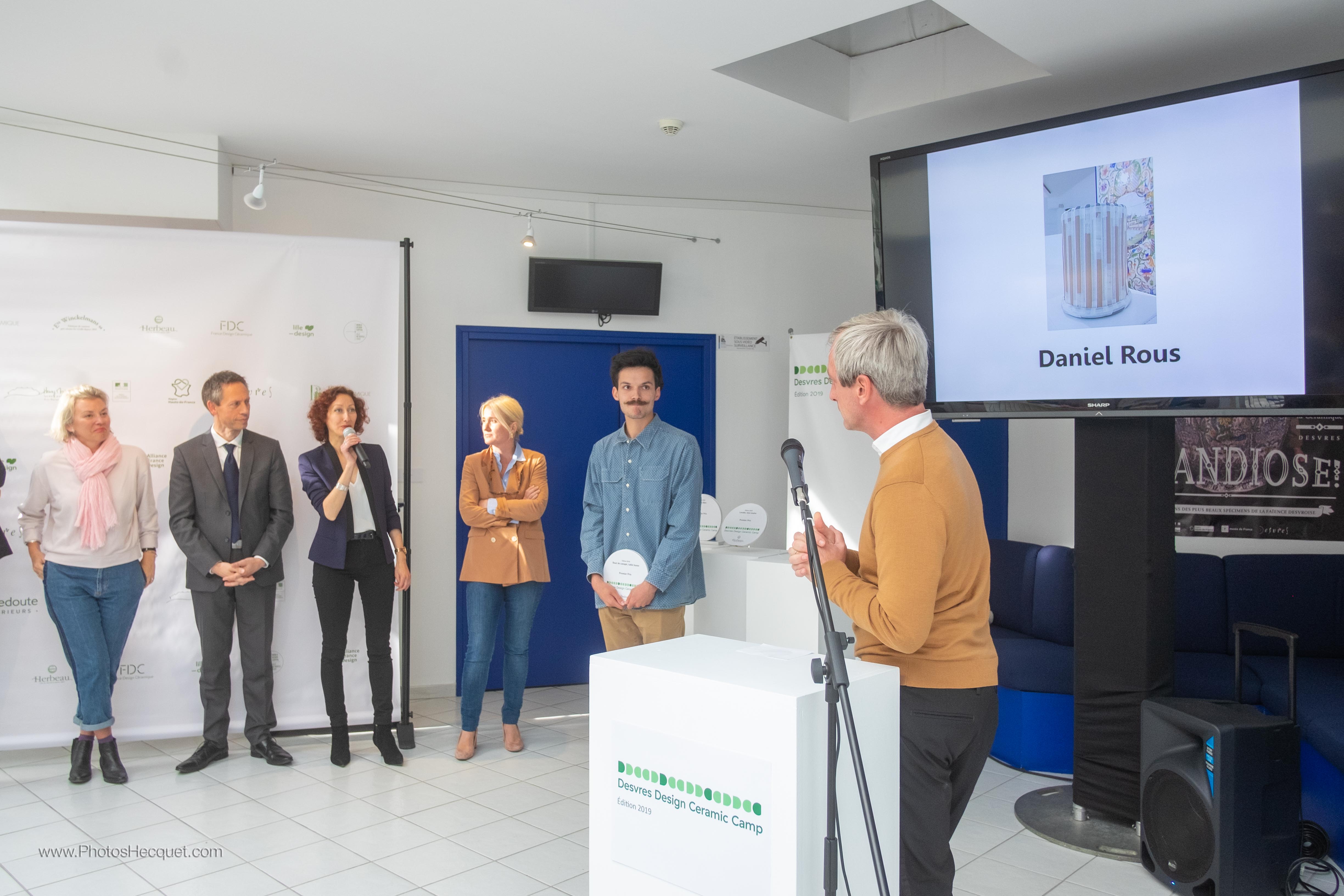 Daniel Rous (absent), lauréat ex aequo concours La Redoute Intérieurs, DDCC 2019 © JC Hecquet / MDC Desvres.