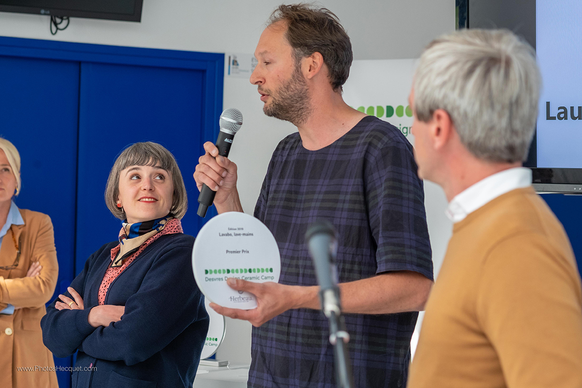 Lauriane Beaunier & Aurélien Veyrat, binôme lauréat ex aequo concours Herbeau, DDCC 2019 © JC Hecquet / MDC Desvres.