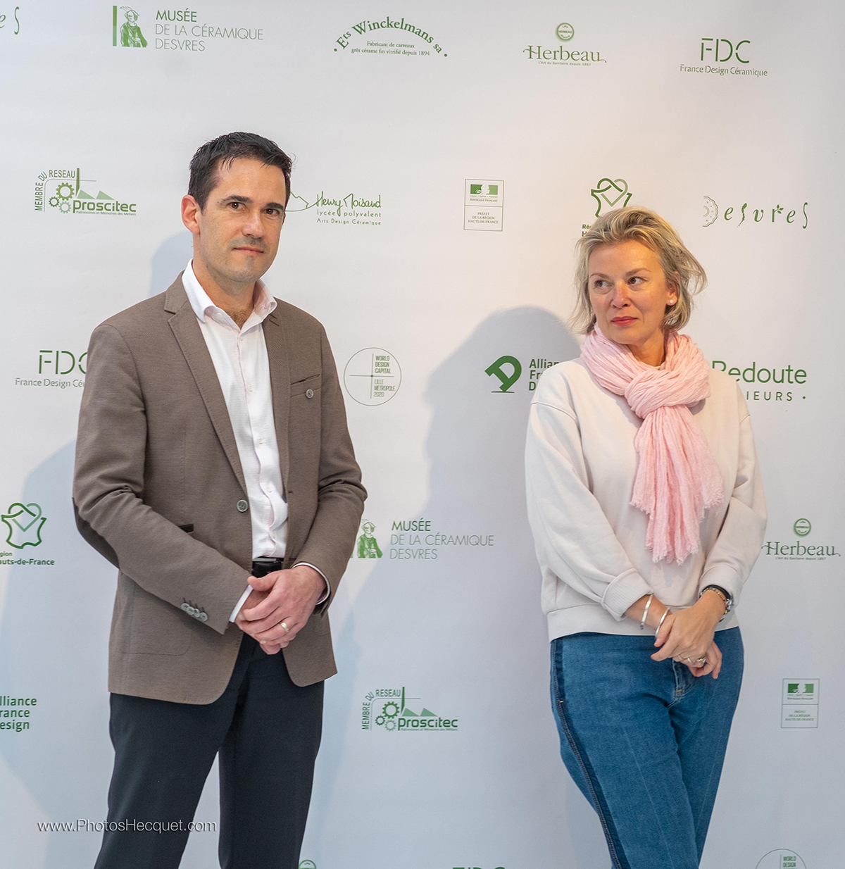 Thomas Chuzeville, Chef de projet de lille-design, Céline Savoye, Directrice de lille-design, membres du jury, DDCC 2019 © JC Hecquet / MDC Desvres.