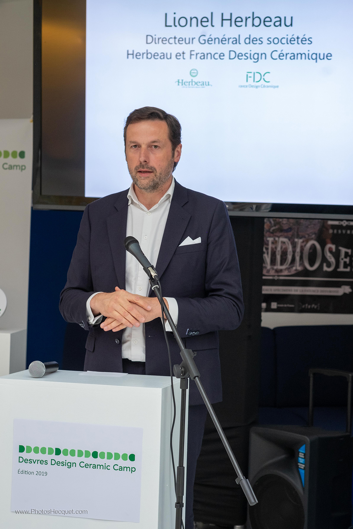 Lionel Herbeau, Directeur général de Herbeau et de France Design Céramique, membre du jury, DDCC 2019 © JC Hecquet / MDC Desvres.